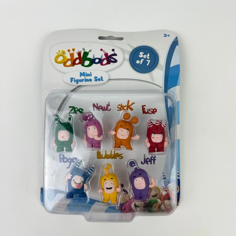 Oddbods Action Figure Mini Figurine Set of 7 Toy Fuse, Jeff, Zee